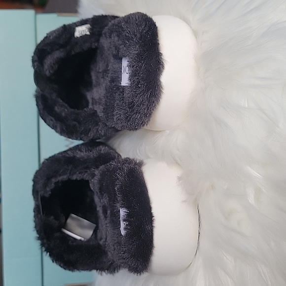 Toms Alpargata Mallow Mule - Black Faux Fur - Picture 5 of 8